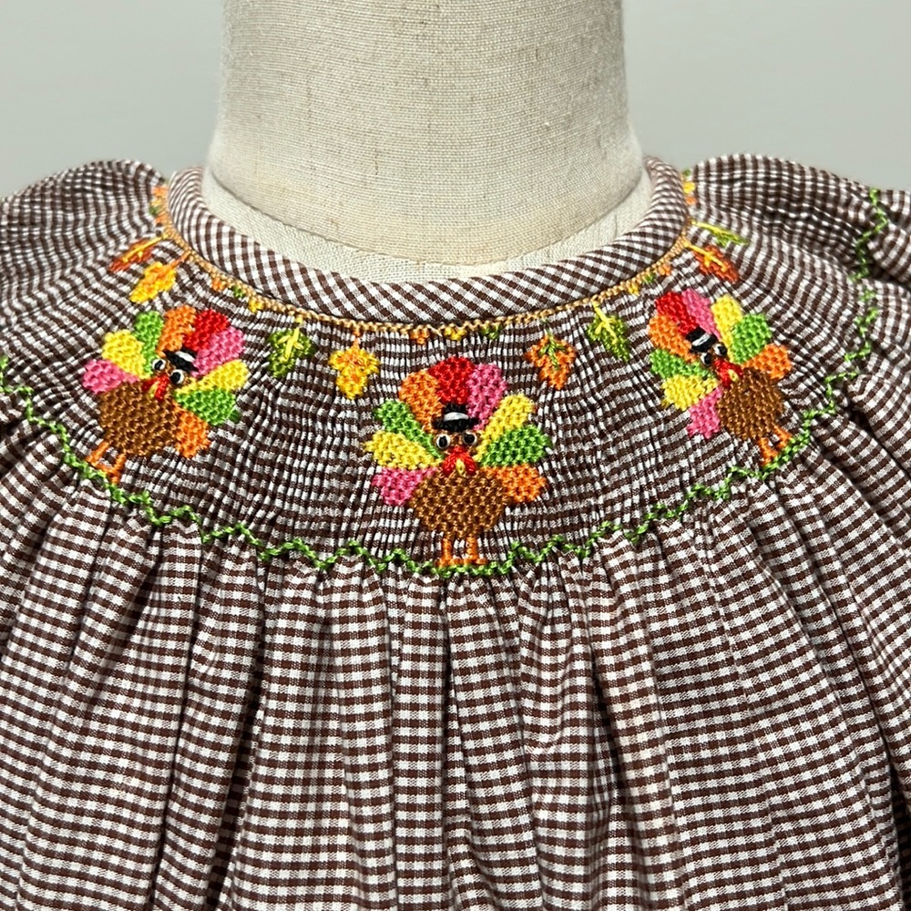 Thanksgiving smocked dress